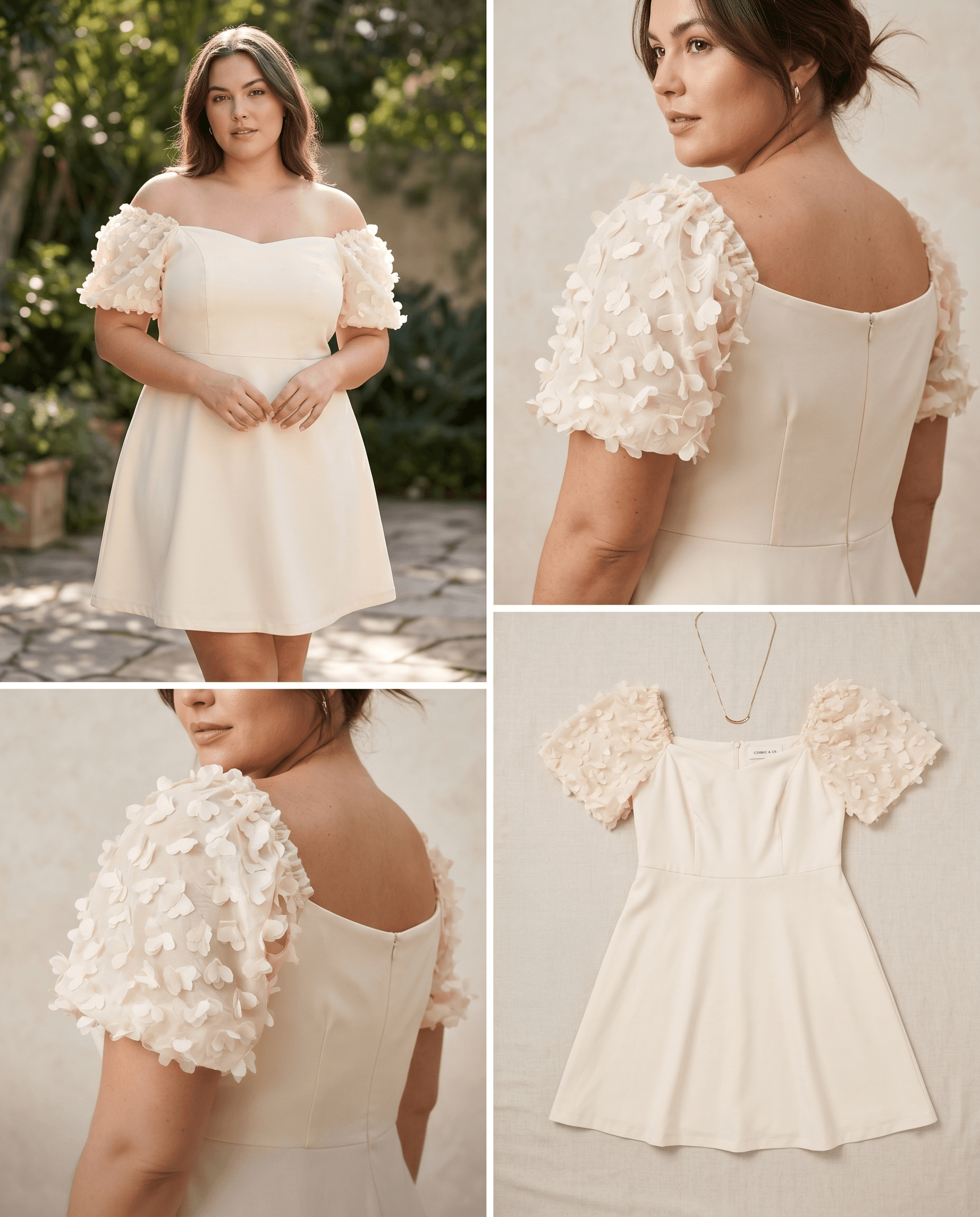 Cream Butterfly Dress