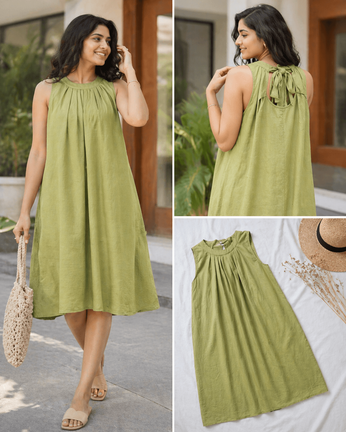 Avocado Sleeveless Dress