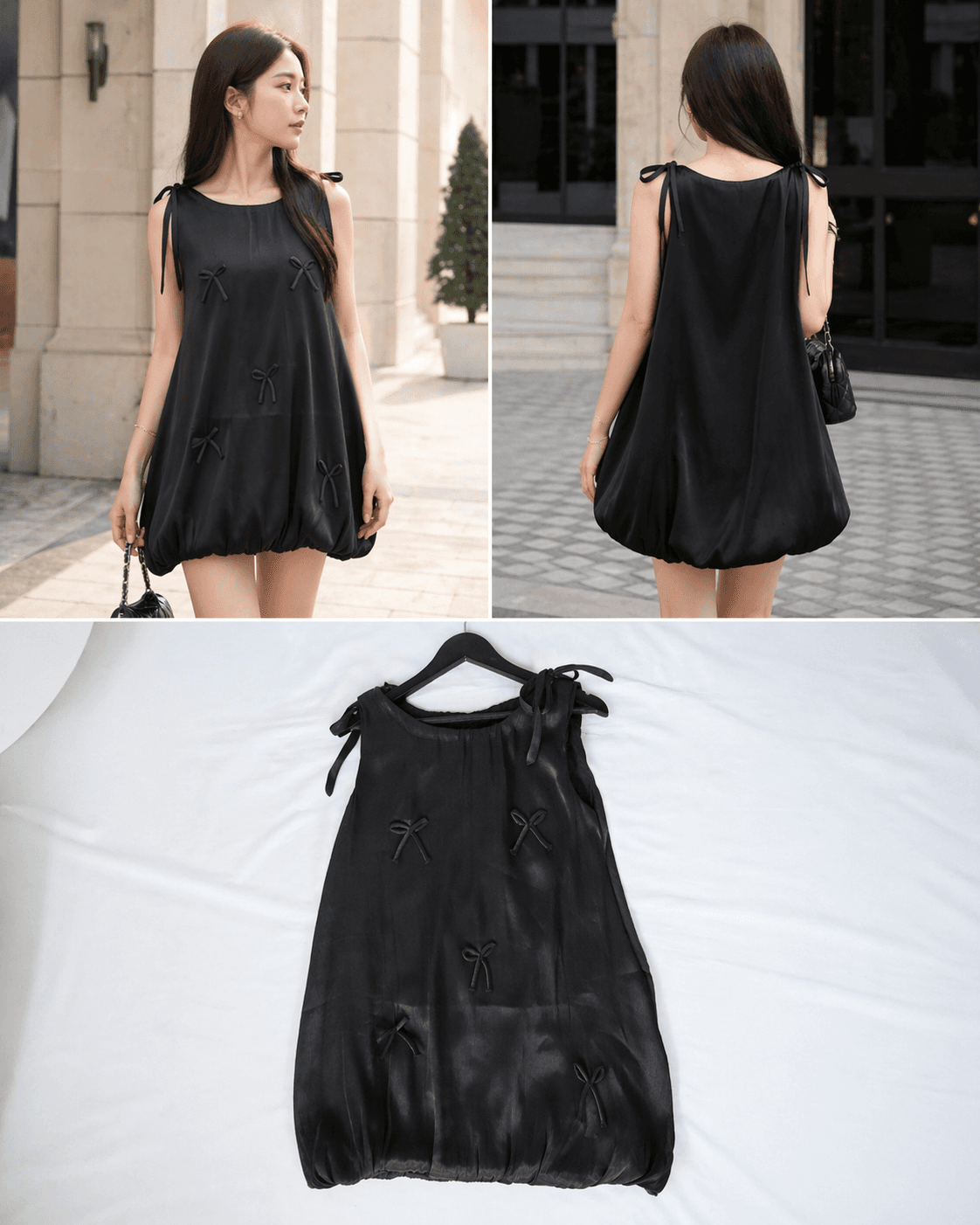 Black Bow Bubble Dress